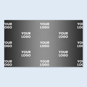 Sticker Rectangulaire Votre simple logo répétitif   Gradient noir et gri