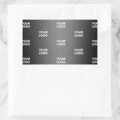 Sticker Rectangulaire Votre simple logo répétitif | Gradient noir et gri (Sac)