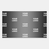 Sticker Rectangulaire Votre simple logo répétitif | Gradient noir et gri (Devant)