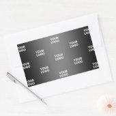 Sticker Rectangulaire Votre simple logo répétitif | Gradient noir et gri (Enveloppe)