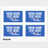 Sticker Rectangulaire Votre texte ici pour Biden Harris 2024 (Feuille)