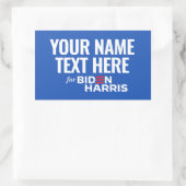 Sticker Rectangulaire Votre texte ici pour Biden Harris 2024 (Sac)