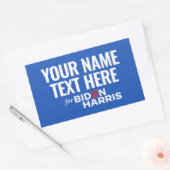 Sticker Rectangulaire Votre texte ici pour Biden Harris 2024 (Enveloppe)