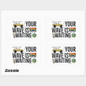 Sticker Rectangulaire Votre vague attend (Feuille)