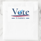 Sticker Rectangulaire Votre vote compte (Sac)