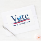 Sticker Rectangulaire Votre vote compte (Enveloppe)