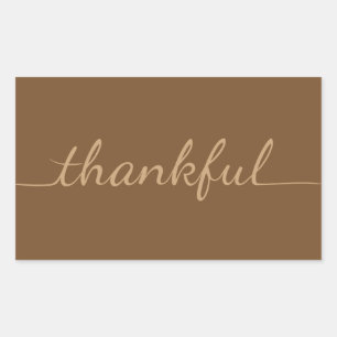 Sticker Rectangulaire Vous choisissez la couleur arrière - plan Thankful