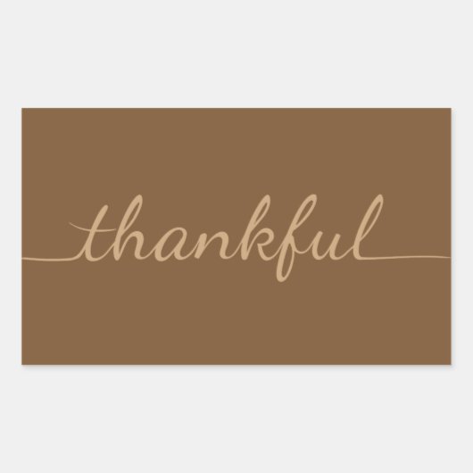 Sticker Rectangulaire Vous choisissez la couleur arrière - plan Thankful (Devant)