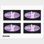Sticker Rectangulaire Vous êtes assez moche (Feuille)