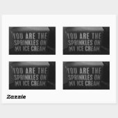 Sticker Rectangulaire Vous Êtes Les Saupoudrées De Ma Crème Glaciaire (Feuille)