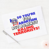 Sticker Rectangulaire Vous êtes pour l'avortement... (Enveloppe)