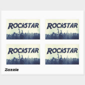 Sticker Rectangulaire Vous êtes une Rockstar ! (Feuille)