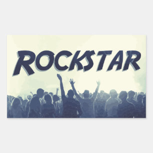 Sticker Rectangulaire Vous êtes une Rockstar !