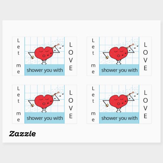 Sticker Rectangulaire Vous faire douter avec amour : (Feuille)