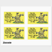 Sticker Rectangulaire Vous ne me toucherez pas (Feuille)