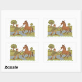 Sticker Rectangulaire Vous pouvez conduire un cheval à l'eau (Feuille)