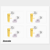 Sticker Rectangulaire Vous vous basculez règle (Feuille)