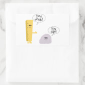 Sticker Rectangulaire Vous vous basculez règle (Sac)