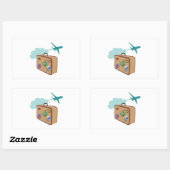 Sticker Rectangulaire Voyage (Feuille)