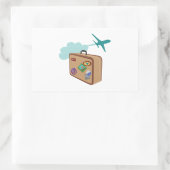 Sticker Rectangulaire Voyage (Sac)