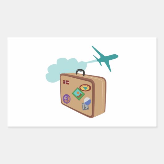 Sticker Rectangulaire Voyage (Devant)