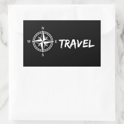Sticker Rectangulaire Voyage (Sac)