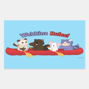 Sticker Rectangulaire Voyage 2 de canoë de règles de Webkinz   Webkinz