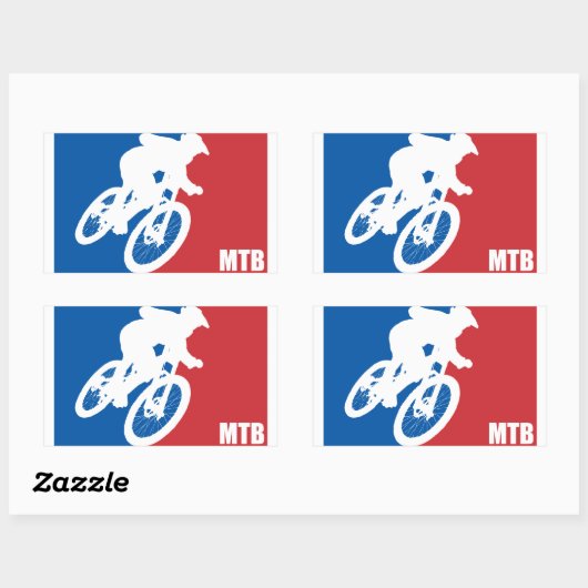 Sticker Rectangulaire VTT étoile (Feuille)