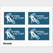 Sticker Rectangulaire VTT Shred Victor Idaho (Feuille)