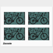 Sticker Rectangulaire VTT vintage (Feuille)