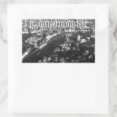 Sticker Rectangulaire Vue aérienne de Londres (Sac)