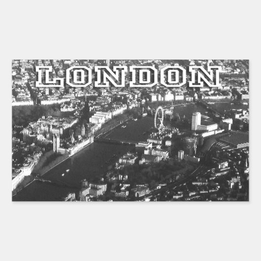 Sticker Rectangulaire Vue aérienne de Londres (Devant)