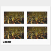 Sticker Rectangulaire Vue de la ville de Seattle (Feuille)