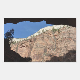 Sticker Rectangulaire Vue de l'escalier du diable à Zion National Park