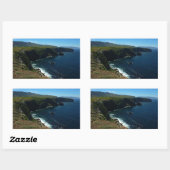 Sticker Rectangulaire Vue de l'île Père Noël Cruz dans les îles Channel (Feuille)