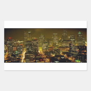 Sticker Rectangulaire Vue de ville de Seattle