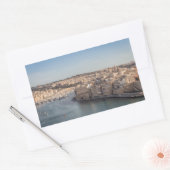 Sticker Rectangulaire Vue des trois villes, Malte (Enveloppe)