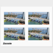 Sticker Rectangulaire Vue panoramique de Miami Beach (Feuille)