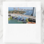 Sticker Rectangulaire Vue panoramique de Miami Beach (Sac)