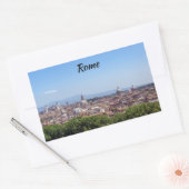 Sticker Rectangulaire Vue panoramique de Rome depuis le Castel Sant'Ange (Enveloppe)