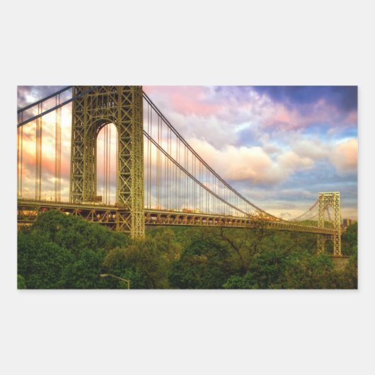 Sticker Rectangulaire Vue sud - ouest de Manhattan (Devant)