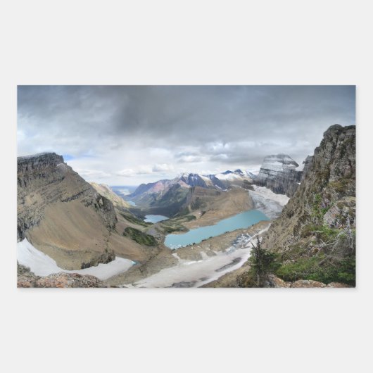Sticker Rectangulaire Vue sur le glacier Grinnell - Parc national des Gl (Devant)