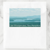 Sticker Rectangulaire Vue sur le lac et la montagne (Sac)