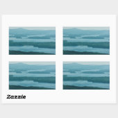 Sticker Rectangulaire Vue sur Winnipesaukee (Feuille)