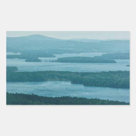 Sticker Rectangulaire Vue sur Winnipesaukee (Devant)