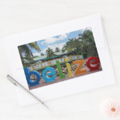 Sticker Rectangulaire Vvacances à Belize (Enveloppe)