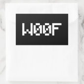 Sticker Rectangulaire W00F [Sons animaux de léopards] (Sac)