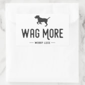 Sticker Rectangulaire Wag Plus Inquiète Moins (Sac)