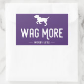 Sticker Rectangulaire Wag Plus Inquiète Moins (Sac)