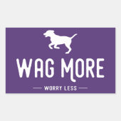 Sticker Rectangulaire Wag Plus Inquiète Moins (Devant)
